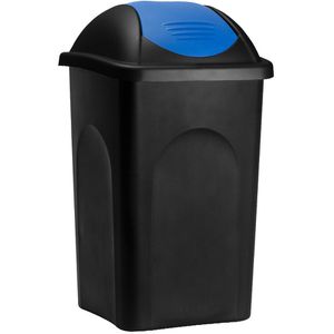 Böttcher-AG Mülleimer schwarz/blau, aus Kunststoff, 60 Liter