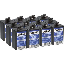 12x XCell Premium 45 4R25 Zink-Luft-Batterie 6V 45Ah – passend für Baustellen- & Warnleuchten im Langzeitbetrieb
