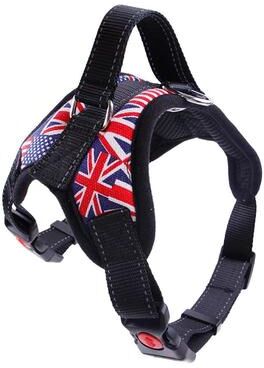 Uplift Treasures Adjustable Strong Dog Harness Vest flag Pattern l(18 28kg)