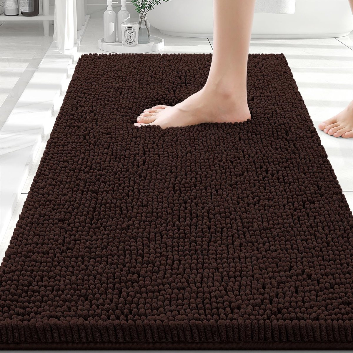 Solidchoice Luxe Chenille Badkleed - Extra Zacht en Absorberend - Bruin