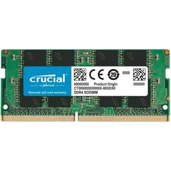 Crucial RAM D4 3200 8GB C22 Tray (1 x 8GB, 3200 MHz, DDR4-RAM, DIMM), RAM, Grün