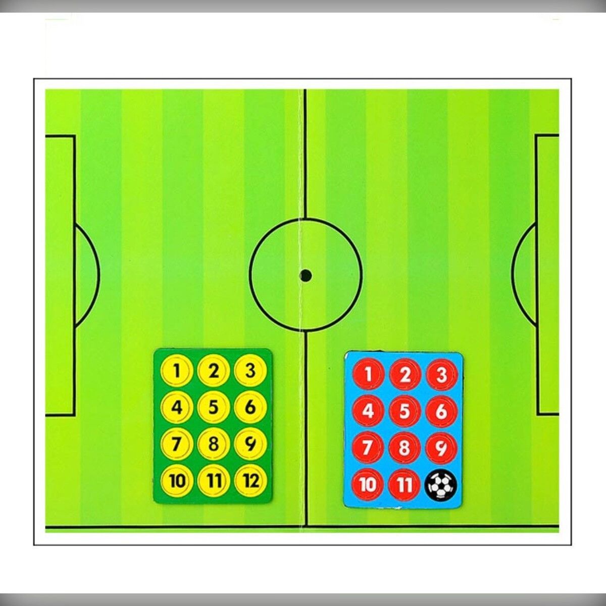 INF Dreifach klappbares Fußball-Taktikbrett – PVC tragbares Coaching-Board mit magnetischen Spielsteinen und abwischbarem