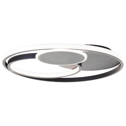 home24 LED-plafondlamp Runda wit/zwart Ø 50 cm, dimbaar