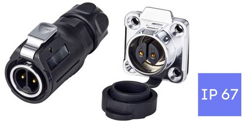 TRU COMPONENTS TC-15034204 Steckverbinder-Set Wasserdichter Steckverbinder Gesamtpolzahl: 2 1St.