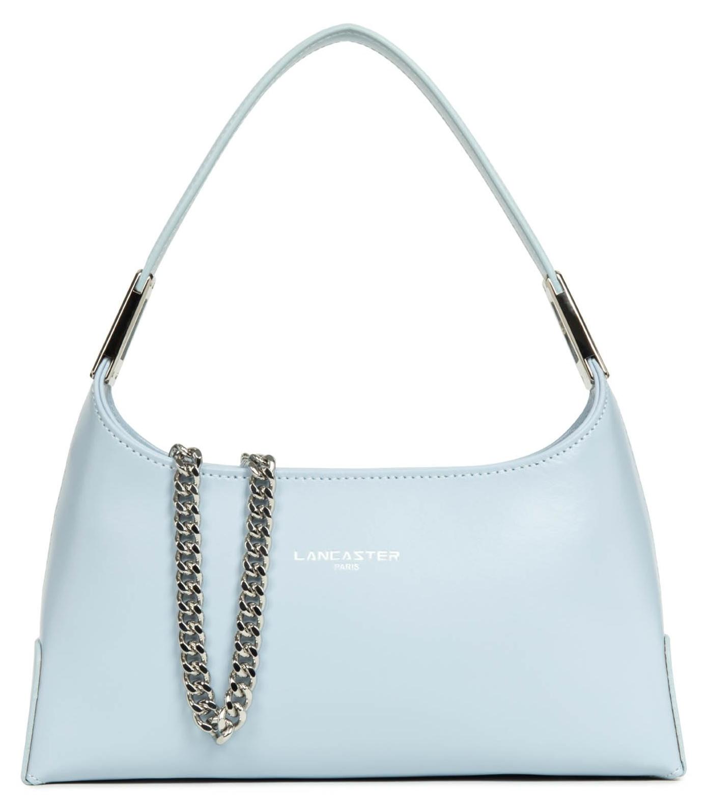 Kleine Handtas aus Leder in Smoky Blau