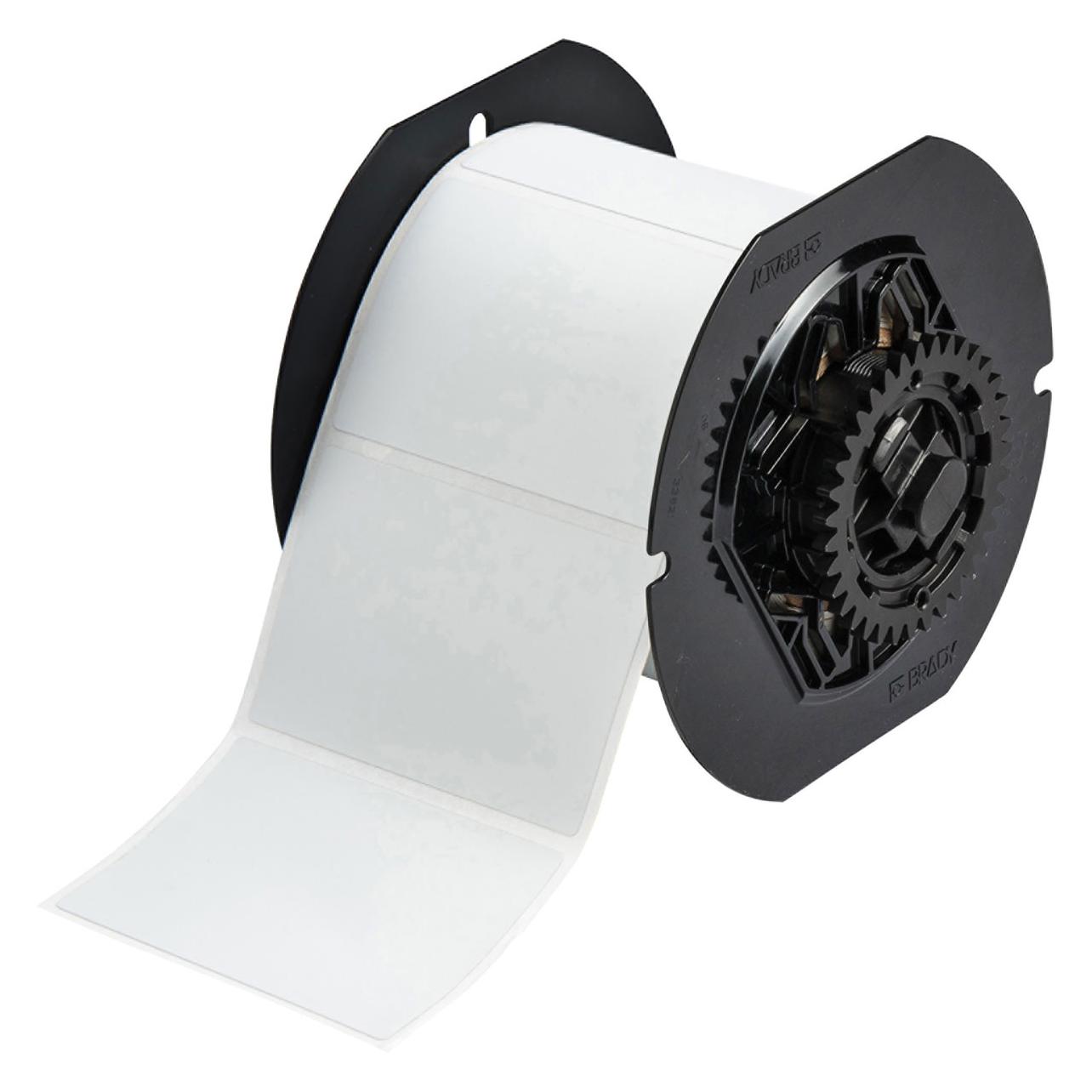 Brady B33-19-486, metallisierter Polyester, Hellgrau, matt, 76.20 x 50.80 mm, extra stark haftend (81.28 mm) (B33-19-486)