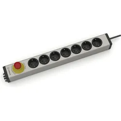 Ehmann, Steckdosenleiste, 0819x00072033 Steckdosenleiste Silber Schwarz Schutzkontakt 1 St. (7x)
