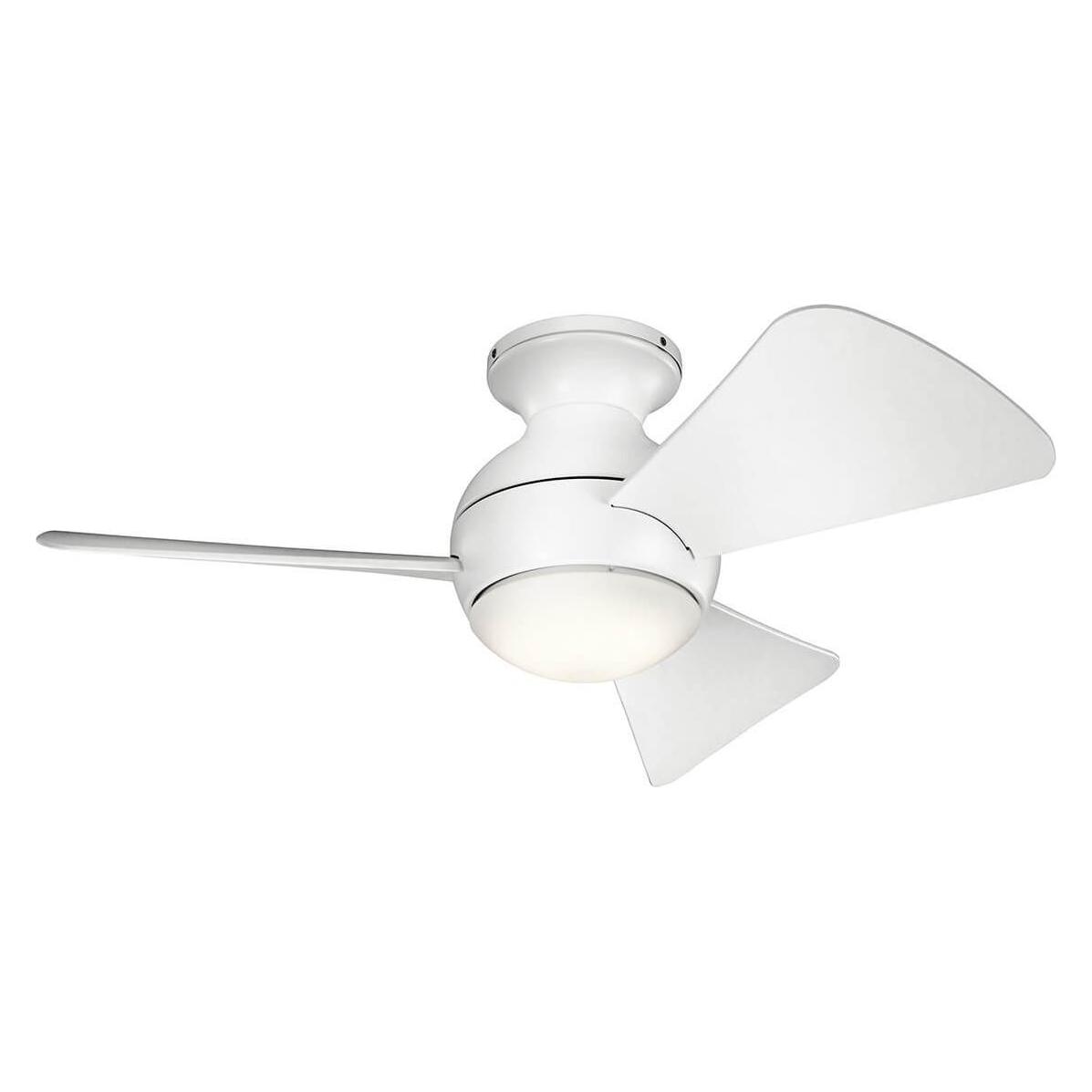 Elstead Lighting Sola leiser Deckenventilator mit LED Licht Ø86cm + Fernbedienung Mattes weiss (38.80 dB) (32836485)