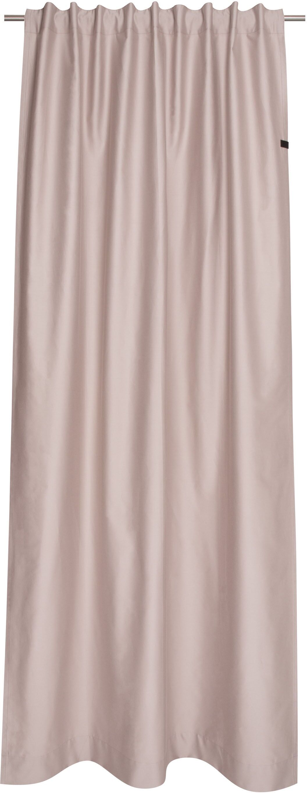 Vorhang "Soft" Gr. 1, rosa, B:130cm H:250cm, Jacquard, Polyester, SCHÖNER WOHNEN-KOLLEKTION, Gardinen, Vorhang, mit Lederapplikation rosa 250cm, Multifunktionsband, 130cm