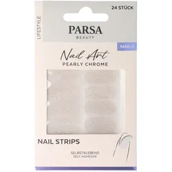 PARSA Beauty Nagelfolien mit Silber-Sprenkeln - Pearly Chrome