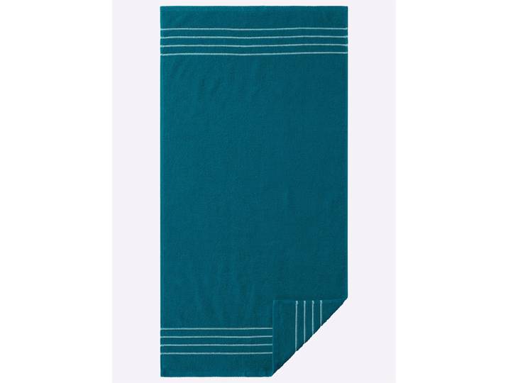Handtuch WÄSCHEPUR Gr. 1, bunt (aquapetrol), B:50cm L:100cm, 100% Baumwolle, Handtücher, Handtuch