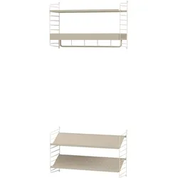 Wandgarderobe minimalistisch funktional Beige