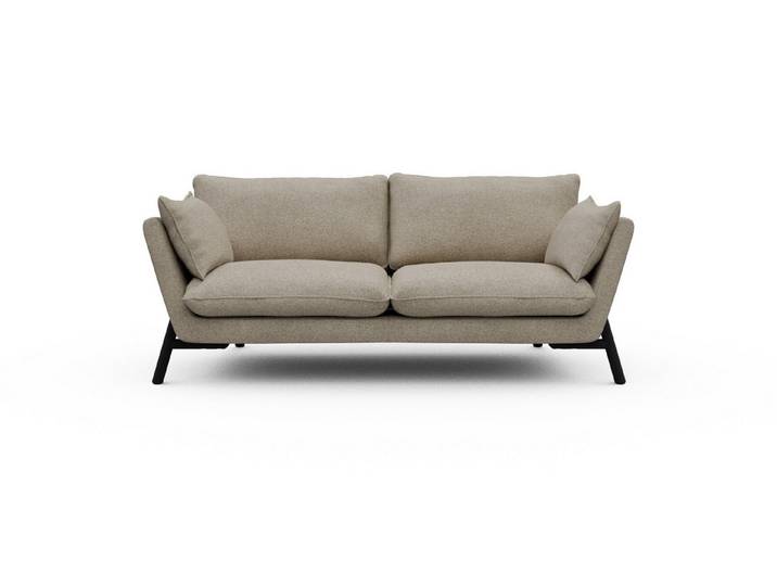 moebelfaktor Sofa Emil 2-Sitzer, schräg gestellte Armlehnen, hoher Rücken