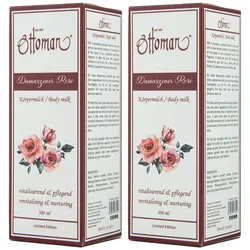 2er-Set Rose Körpermilch – Reichhaltige Körperpflege mit harmonisierendem Rosenduft – 2x 300ml für Wellness & geschmeidige Haut