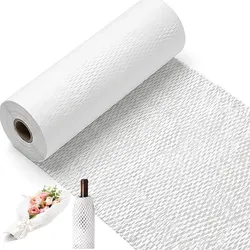 Creativery 25m Rolle Wabenpapier 50cm Verpackungspapier 80g/m2 Füllmaterial Geschenkverpackung Schutzpapier Polsterung Blumenverpackung Papierpolster Weiß