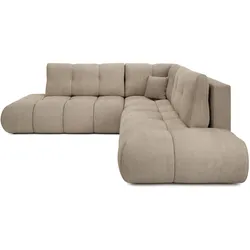 ECKSOFA DUCA II R-S Grau Chenille mit Schlaffunktion
