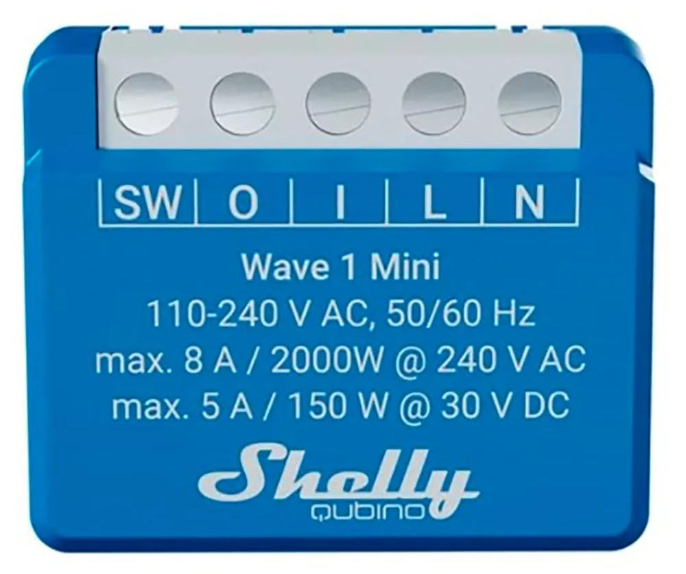 Shelly Wave 1 Mini, Long Range - Compacte Z-Wave schakelactor, potentiaalvrij