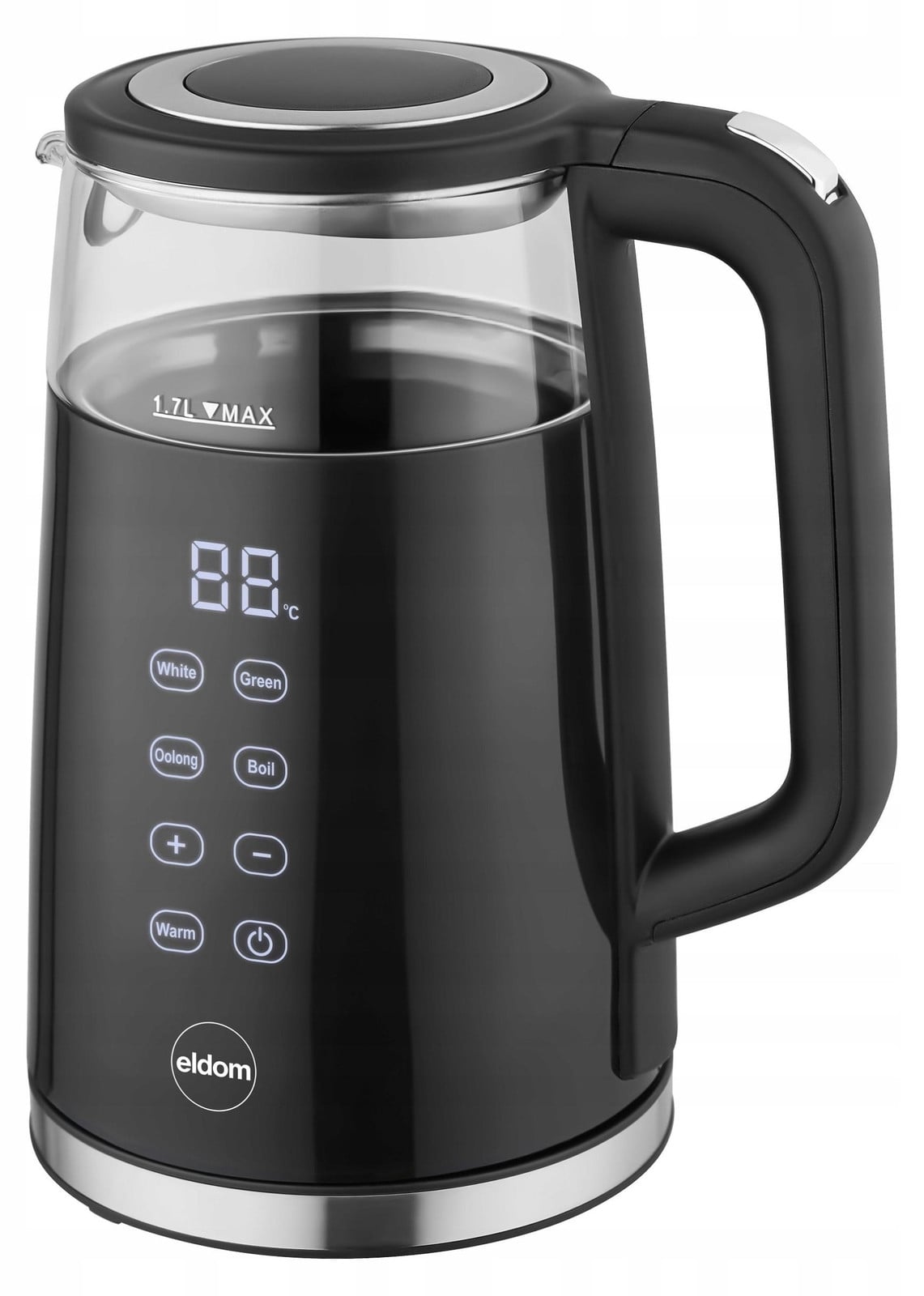 Eldom C530 Nevo Waterkoker, 1,7 liter, 2200 W, Zwart, Transparant
