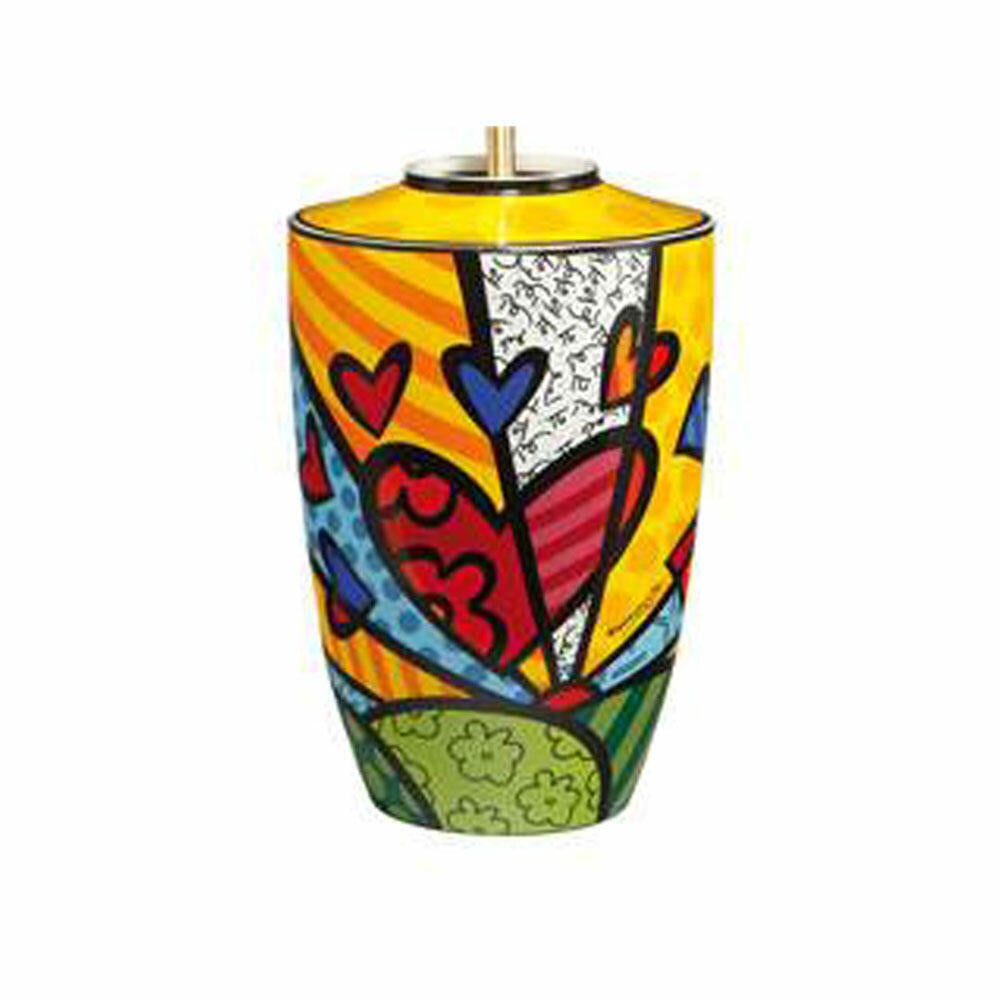 Goebel A New Day Romero Britto Popart Tafellamp van Porselein, Kleurrijk, Hoogte: 40 cm