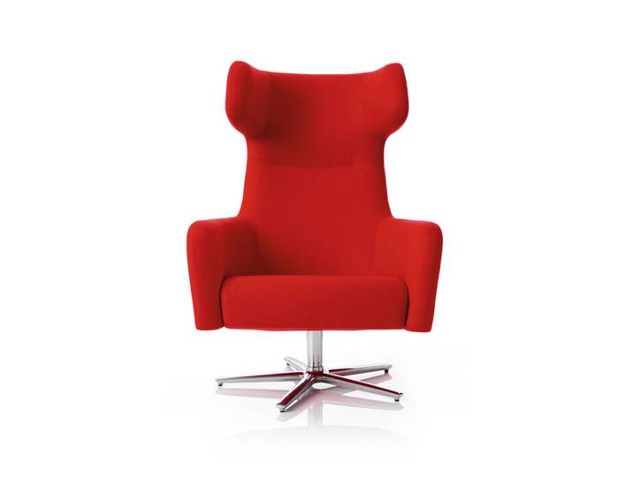 Softline Drehsessel Havana Swivel rot, Designer busk+hertzog, 79x113x90 cm