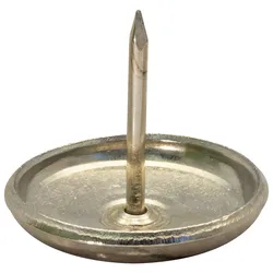WAGNER Nagelgleiter/Möbelgleiter 4tlg. - Ø 30 x 4/24 mm, Stahlgleiter, messing, zum Nageln, für robuste Böden - 15112999