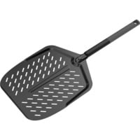 Pizzaschieber perforiert 12", 30cm, Grillbesteck schwarz, für Pizzen bis Ø 30cm