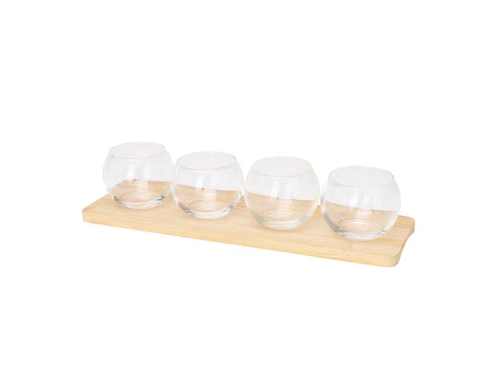Apéroschale Servierset Glas 5-teilig