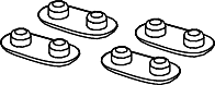 TECE TECEone WC-Sitz Auflagepuffer 9820423 4 Stück