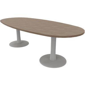 Quadrifoglio Konferenztisch Idea, oval, 240 x 76 x 110cm, eiche / silber