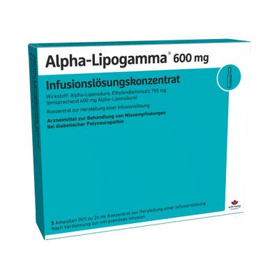 Alpha-Lipogamma 600 mg Infusionslösungskonz. 5x24 ml Infusionslösungskonzentrat