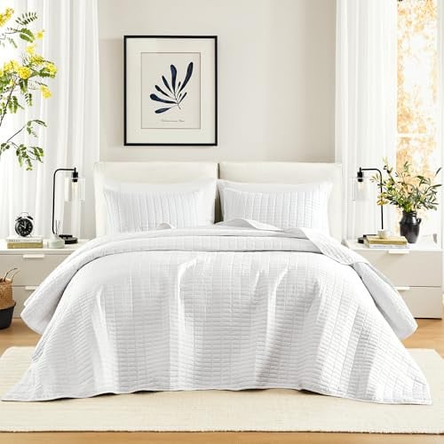 Comfort Spaces Kienna Dekbedset - Wit - 3-delig - 259 x 299 cm