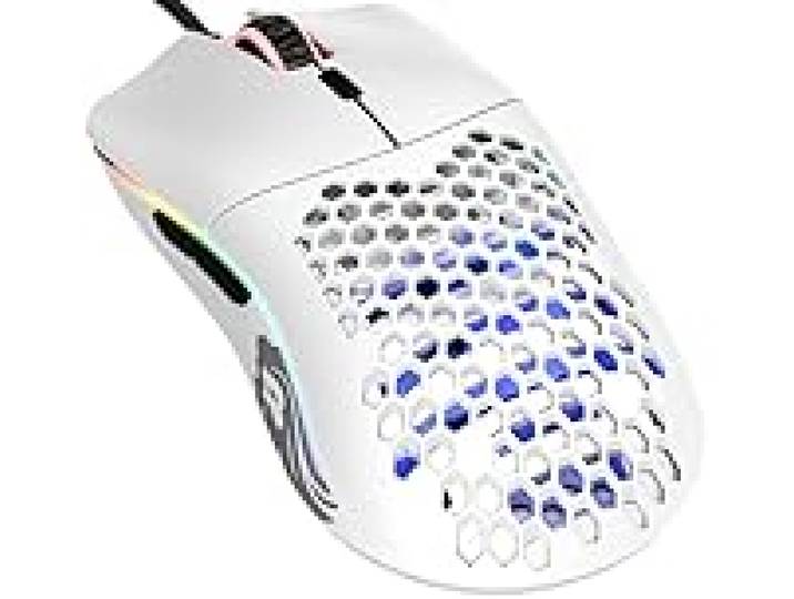 GLORIOUS Gaming Model O Wired Gaming Mouse - 67g Superlight Honeycomb Design, RGB, Pixart 3360 Sensor, Omron Switches, Ambidextrous - Matte White