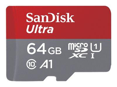 SanDisk Ultra microSDXC Speicherkarte für Chromebooks 64GB + SD Adapter SDSQUAB-064G-GN6FA