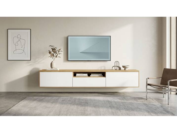 Pickawood Hängesideboard Eiche Natur geölt
