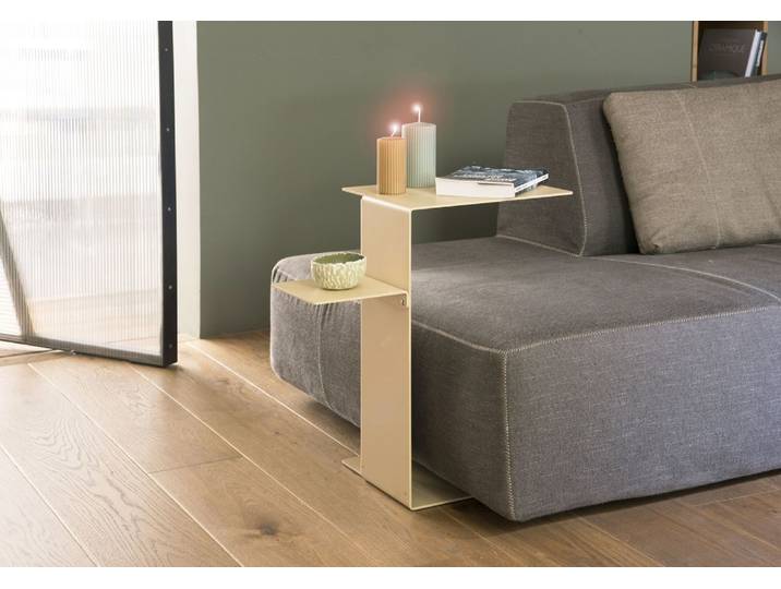 Table d'appoint – bout de canapé - beige - teebooks