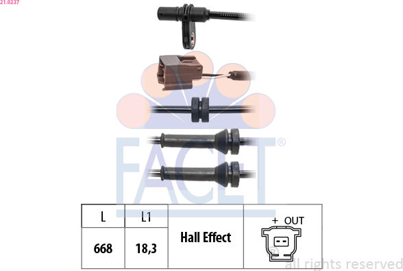 Facet Sensor, Raddrehzahl Made In Italy - Oe Equivalent 210237 Für Nissan