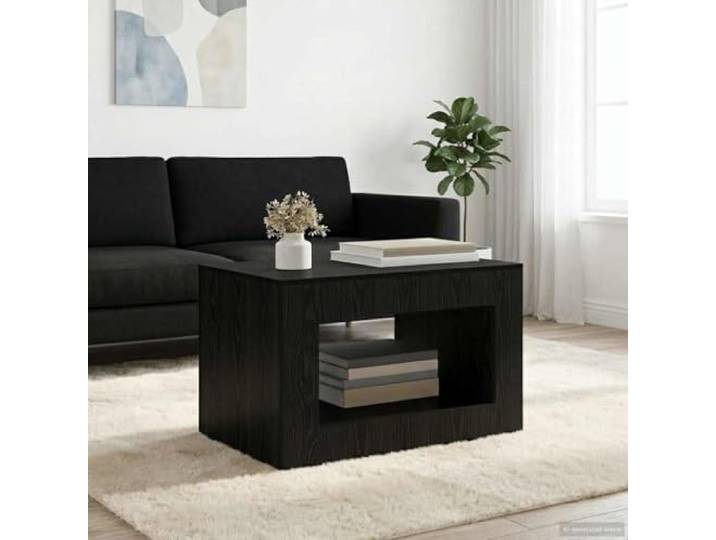 Couchtisch Schwarze Eiche Kompakter Beistelltisch für Wohnzimmer und Büro Robuste Konstruktion, vielseitige Nutzung, einfache Montage, kompakte Maße, Schwarze Eiche