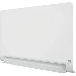 Nobo Glastafel Diamond 993x559 weiß, Ecken abgerundet, abnehmbare Stiftablage