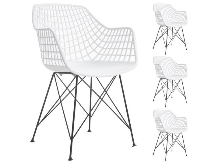 GARTENSTÜHLE ALICANTE 4er-Set weiß