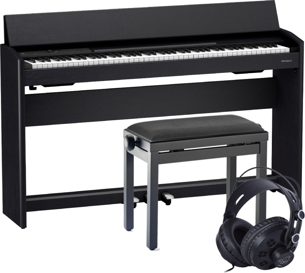 Roland F-701 Schwarz E-Piano Set