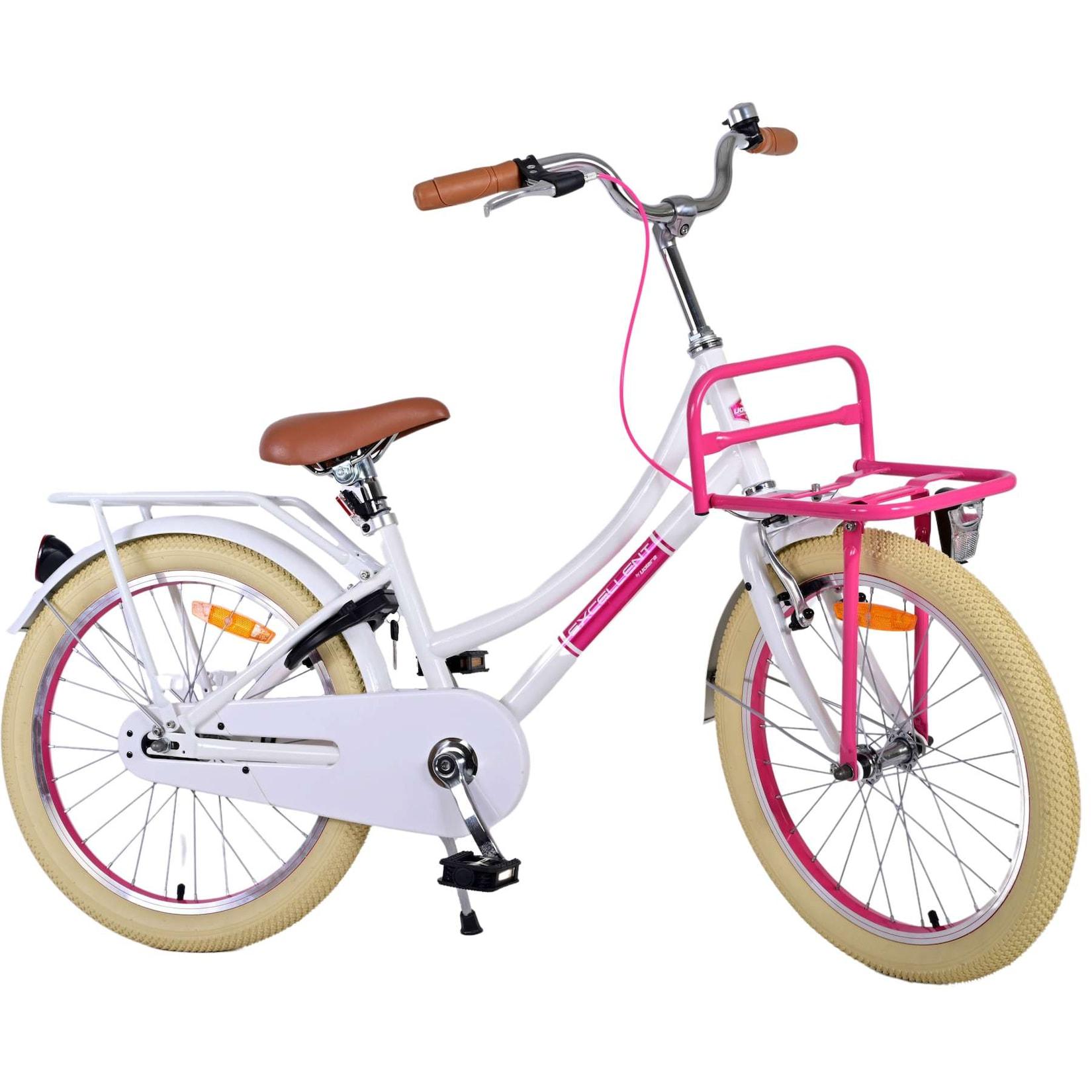Volare Kinderfahrrad Excellent Fahrrad für Mädchen 20 Zoll Kinderrad in Weiß