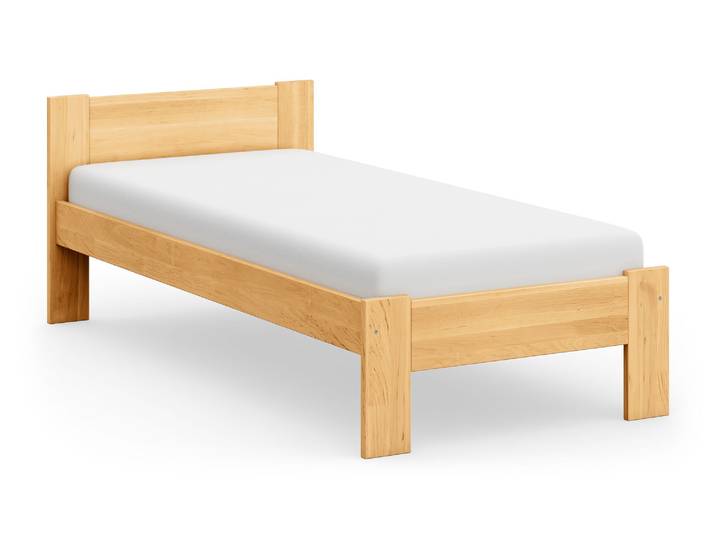 Naturwohnen Massivholzbett 90x200cm Erle natur geölt Serie Arbor Design und Handwerk perfekt vereint mit bioola® nature veredelt