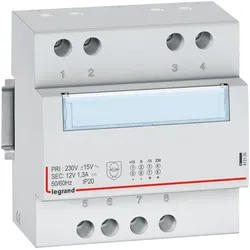Legrand 413105 Spannungsversorgung, Prim.230V/50Hz, Sek. 12V DC, Strom 1,25A, 5 TE