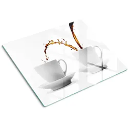 GLASPLATTE 60x52 cm Kaffee