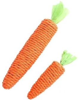Uplifted Finds Interactive Carrot Squeak Chew Toy For Cats And Small Dogs small + Large