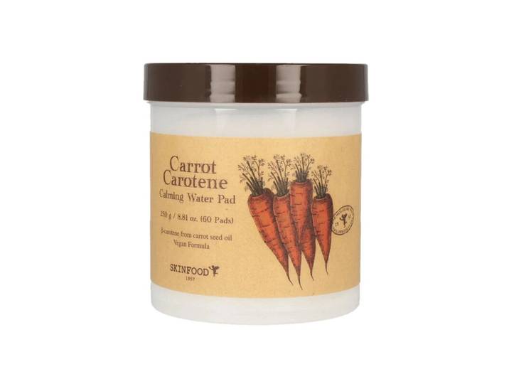 SKINFOOD Disques d'Eau Apaisants Carotte Carotène (Disques Toniques Apaisants) 250 g (60 Disques)