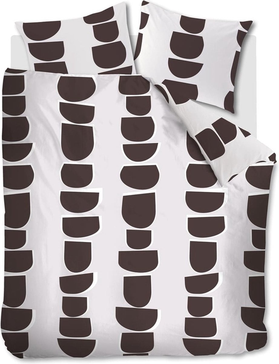 Vtwonen Moons dekbedovertrek Lits-jumeaux Bruin 240 x 220 cm