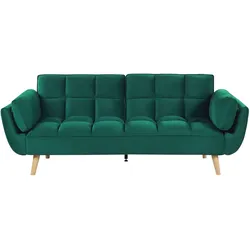 3-SITZER-SCHLAFSOFA Samtstoff Grün Asby