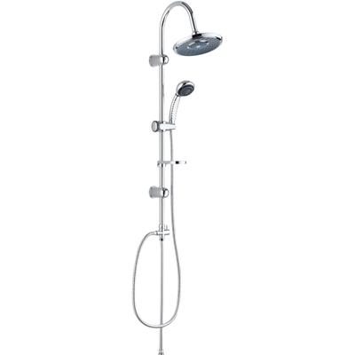 Duschsystem EISL "SOMMERREGEN", grau (chromfarben), H:102cm, Kunststoff, Metall, Brausegarnituren, bis zu 50% Wasserersparnis, Duschsystem mit Regendusche ohne Armatur