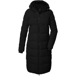 KILLTEC Kapuzenmantel Damen | Gr. 38 | schwarz - schwarz